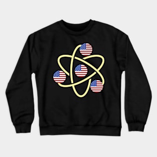 American Flag Atom Chemistry teacher Crewneck Sweatshirt